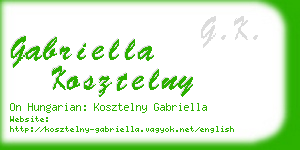 gabriella kosztelny business card